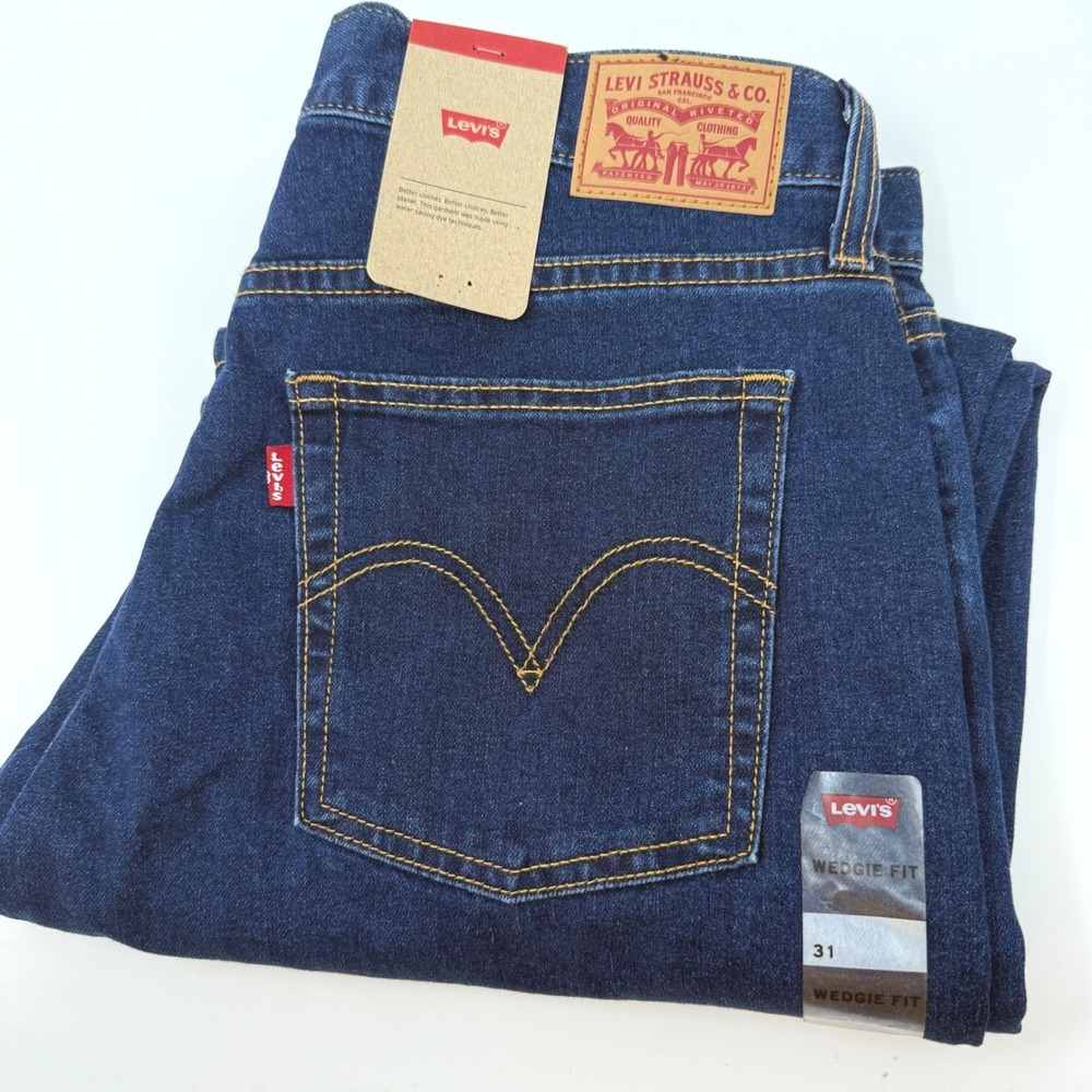 Levis 501 Original Cropped Womens 31x28 Jeans Dark Wash Stretch Denim NEW